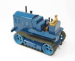 DINKY TYRES 563 Blaw Knox heavy tractor green rubber track - Each - (19318)