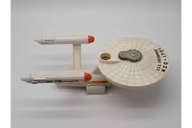 DINKY 358 USS Enterprise set of 3 yellow plastic missile discs - Each - (18136)