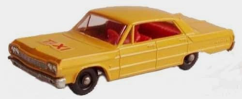 MATCHBOX DECALS 20C Chevy Impala Taxi for bonnet (waterslide transfer) - Set - (22286)