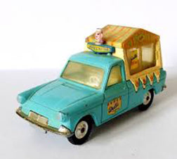 CORGI 474 Walls ice cream van blue plastic cab roof sign/totem painted - Each - (15867)