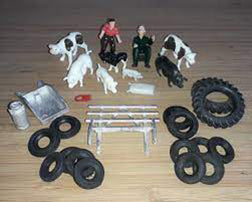 CORGI GS5 Agricultural set white plastic pig head up   - Each - (21858)