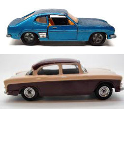 DINKY 165 Ford Capri plastic wing mirrors  - bright finish - Set - (17657)