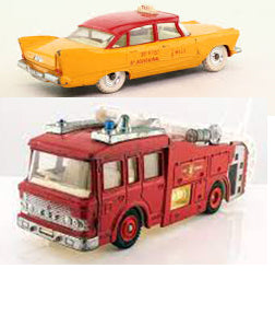 DINKY BOXES 266 ERF fire tender window box with insert sleeve repro 'age-related' box - Each - (16498)