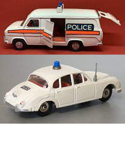 DINKY 269 Jaguar police car driver blue plastic - Each - (21588)