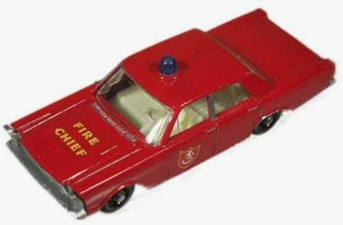 MATCHBOX 59C Ford Galaxy Fire Chief Clear Plastic Window Unit - Each - (22605)