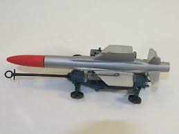 CORGI 350 Thunderbird Missile trolley black plastic drawbar  - Each - (15717)